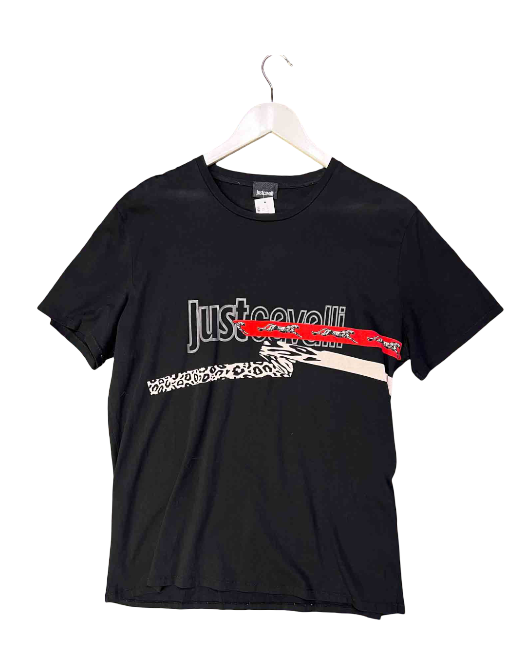 Size XL | Just Cavalli Black Leopard T-Shirt
