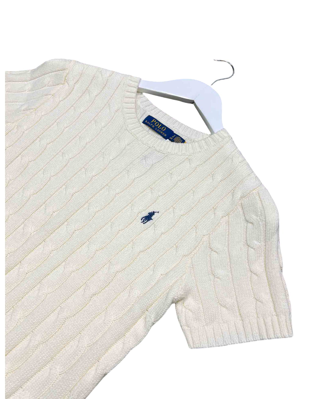Size S | Ralph Lauren Cream Cotton Cable Knit Top