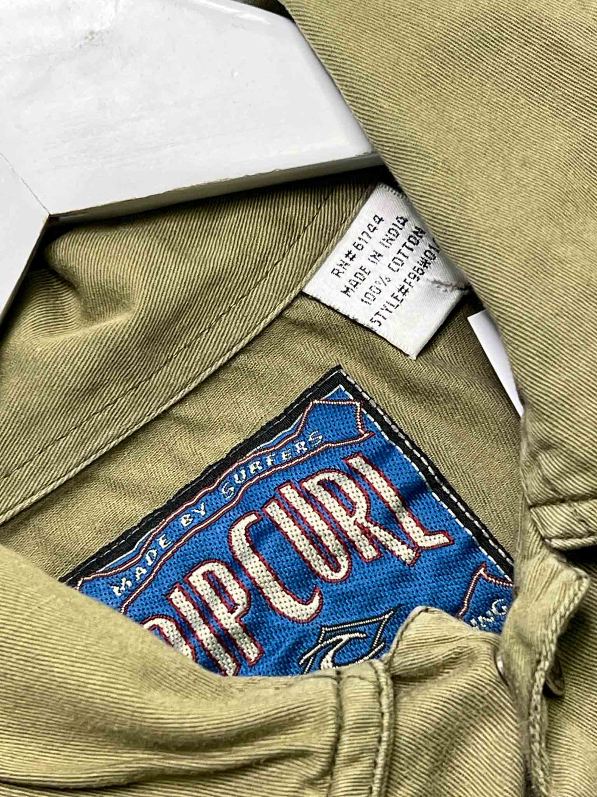 Size M | RipCurl Green Cotton Vint. Bowling Shirt