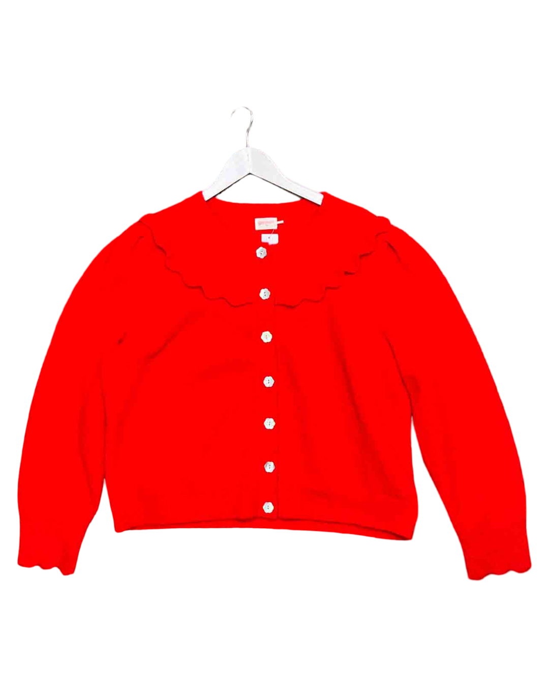 Size 18 | Gorman Red Alpaca Blend Flower Cardigan