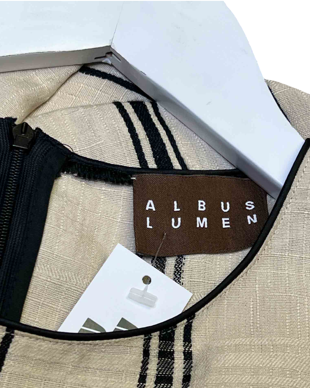 Size 12 (L) | Albus Lumen Striped Linen Dress