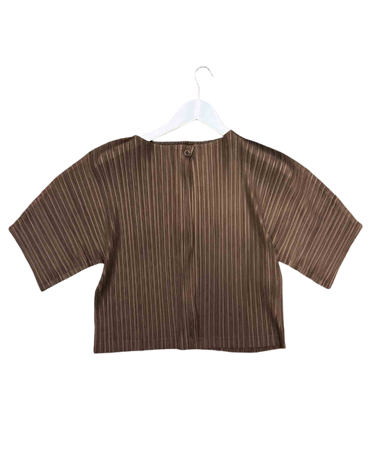 Size XS | Alpha60 Brown Pleated Top