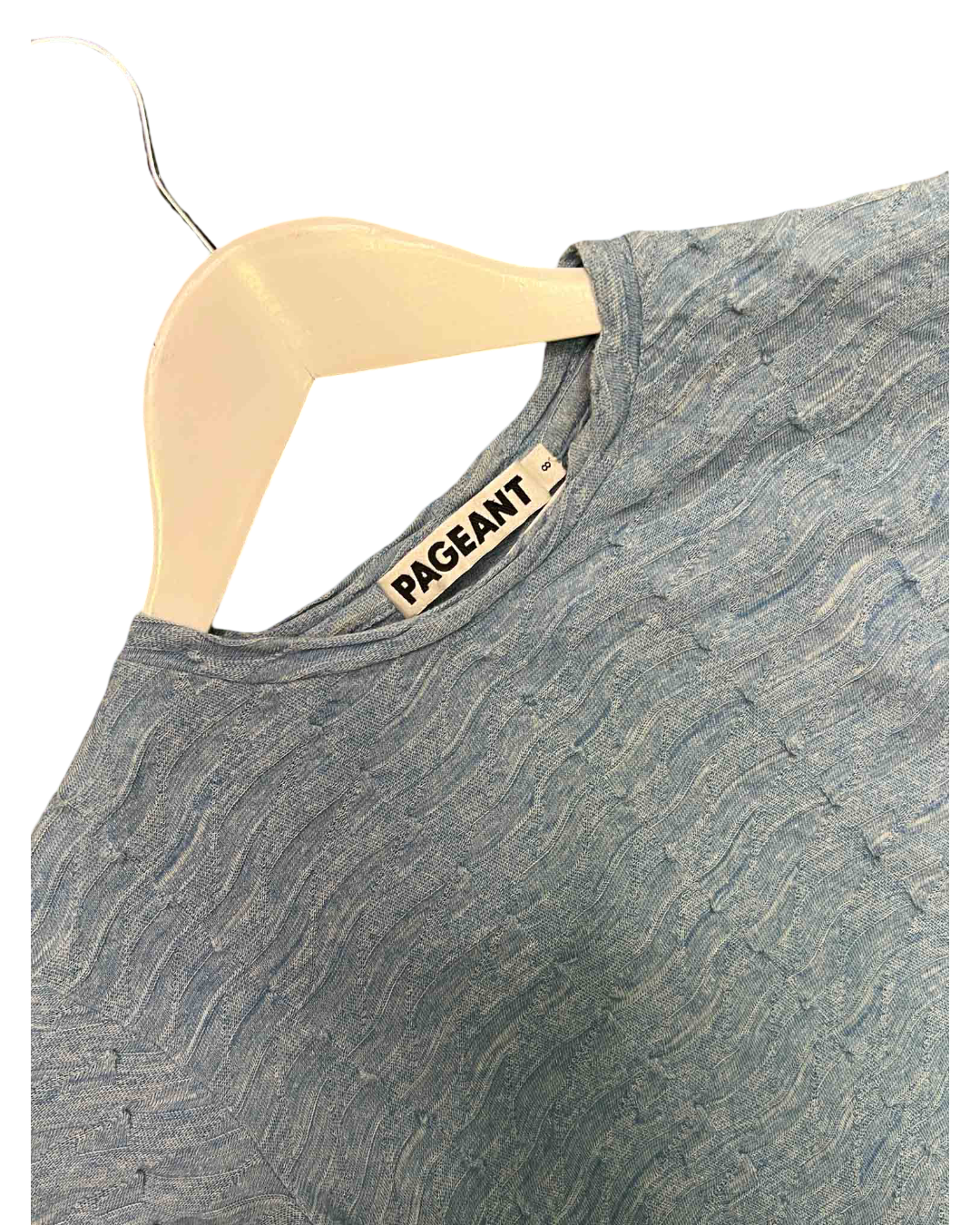 Size 8 | Pageant Blue Textured Knit Top