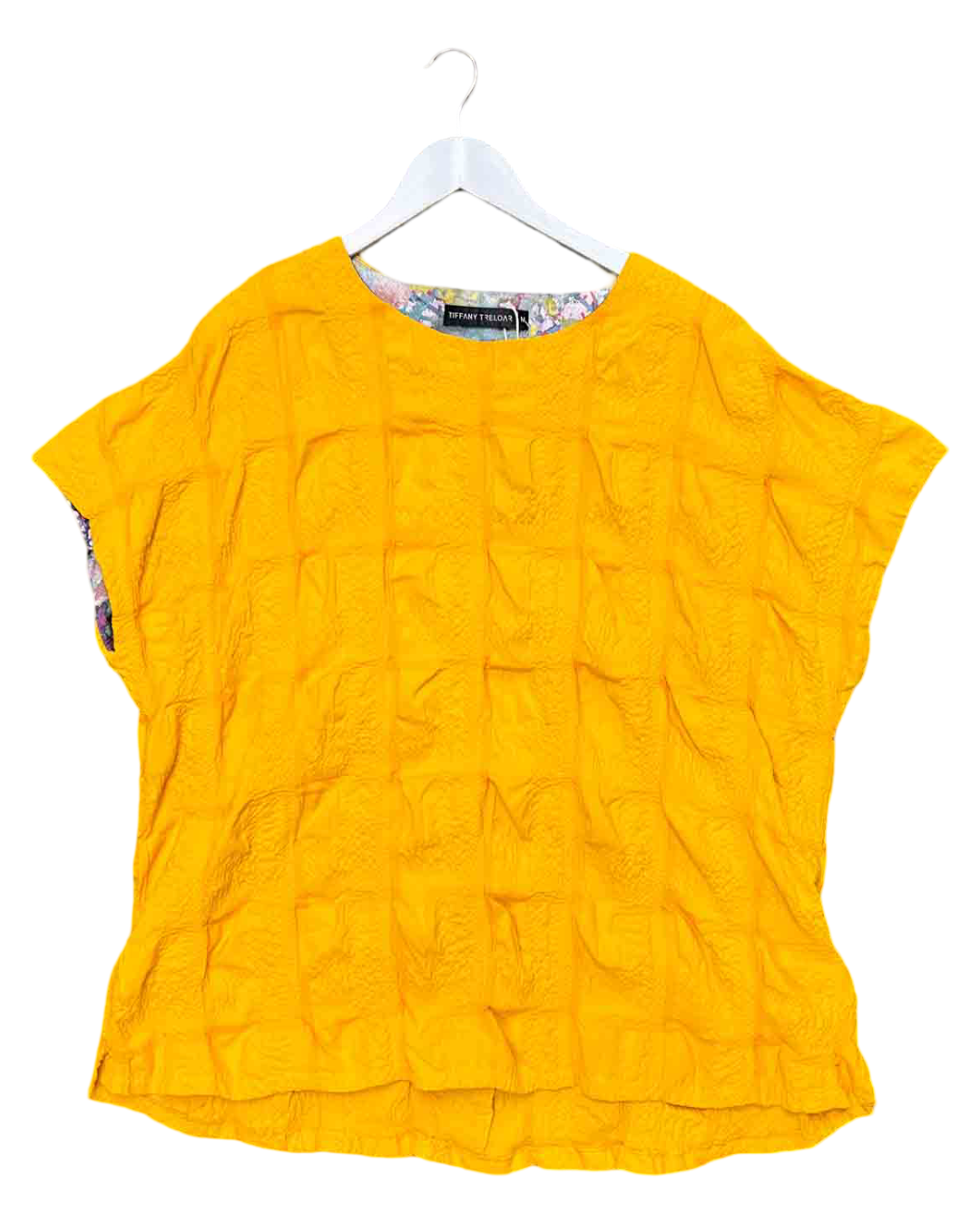 Size M | Tiffany Treloar Cotton Seersucker Yellow Top