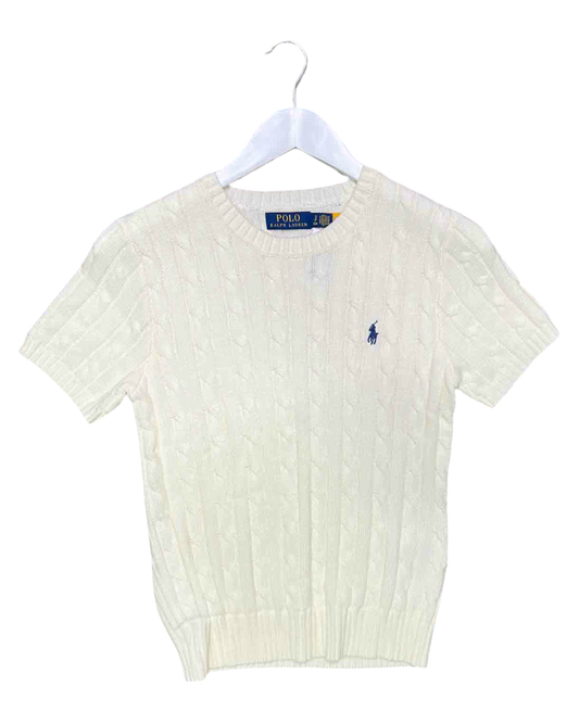 Size S | Ralph Lauren Cream Cotton Cable Knit Top