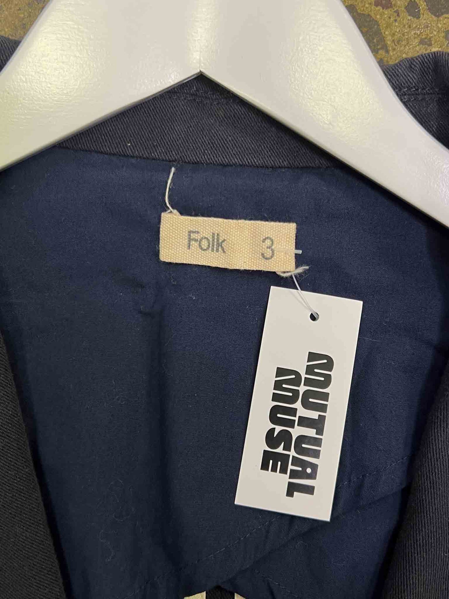 Size 3 (L) |  Folk Relaxed Black Cotton Blazer Jacket