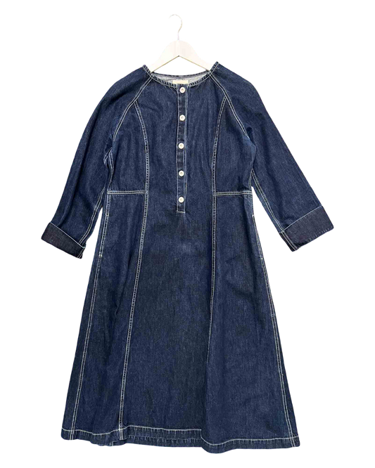 Size M | Kowtow Blue Denim A-Line Dress