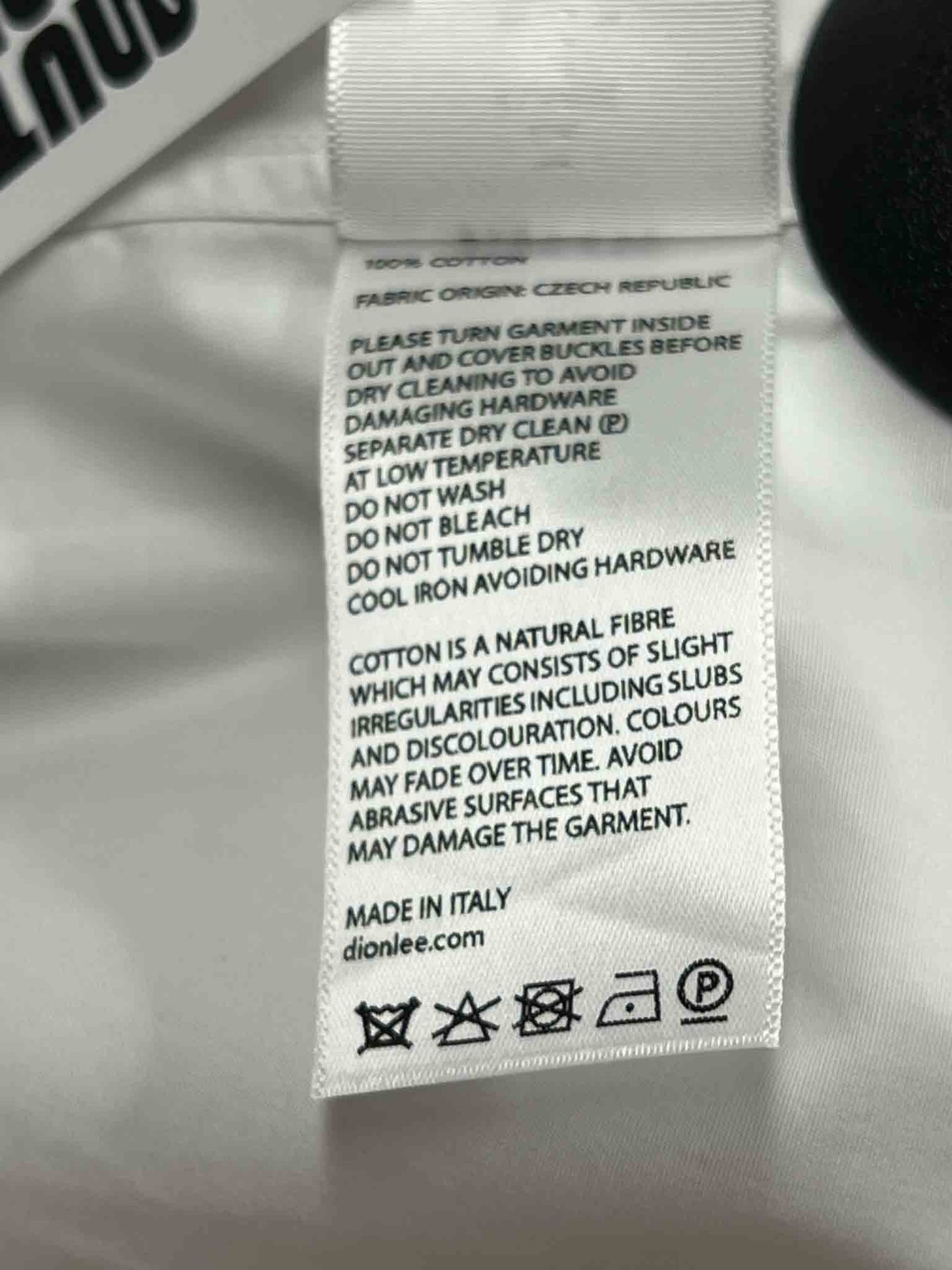Size XL|  Dion Lee White Dress Shirt