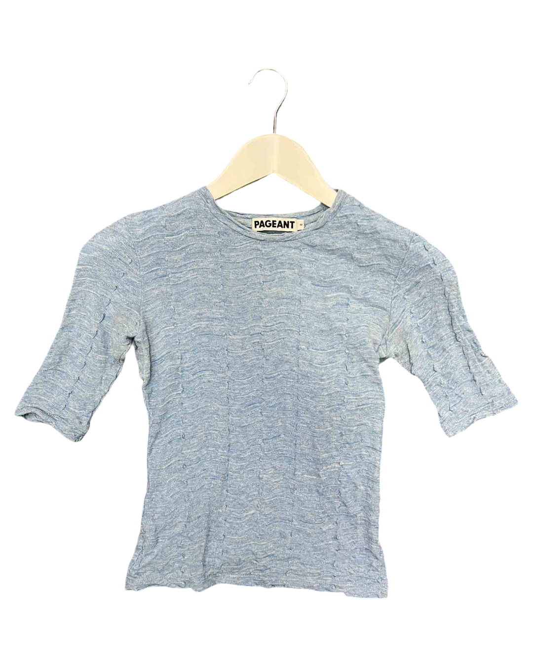 Size 8 | Pageant Blue Textured Knit Top