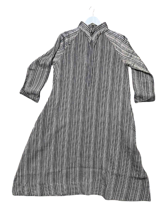 Size S | Evas Sunday Linen Raven Striped Luna Dress NWT