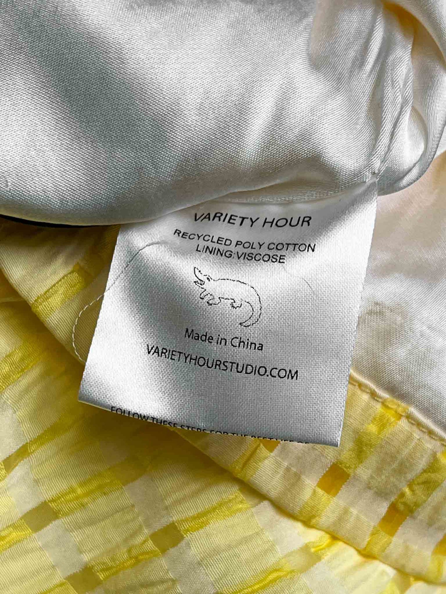 Size M | Variety Hour Yellow/ White Striped Blouse
