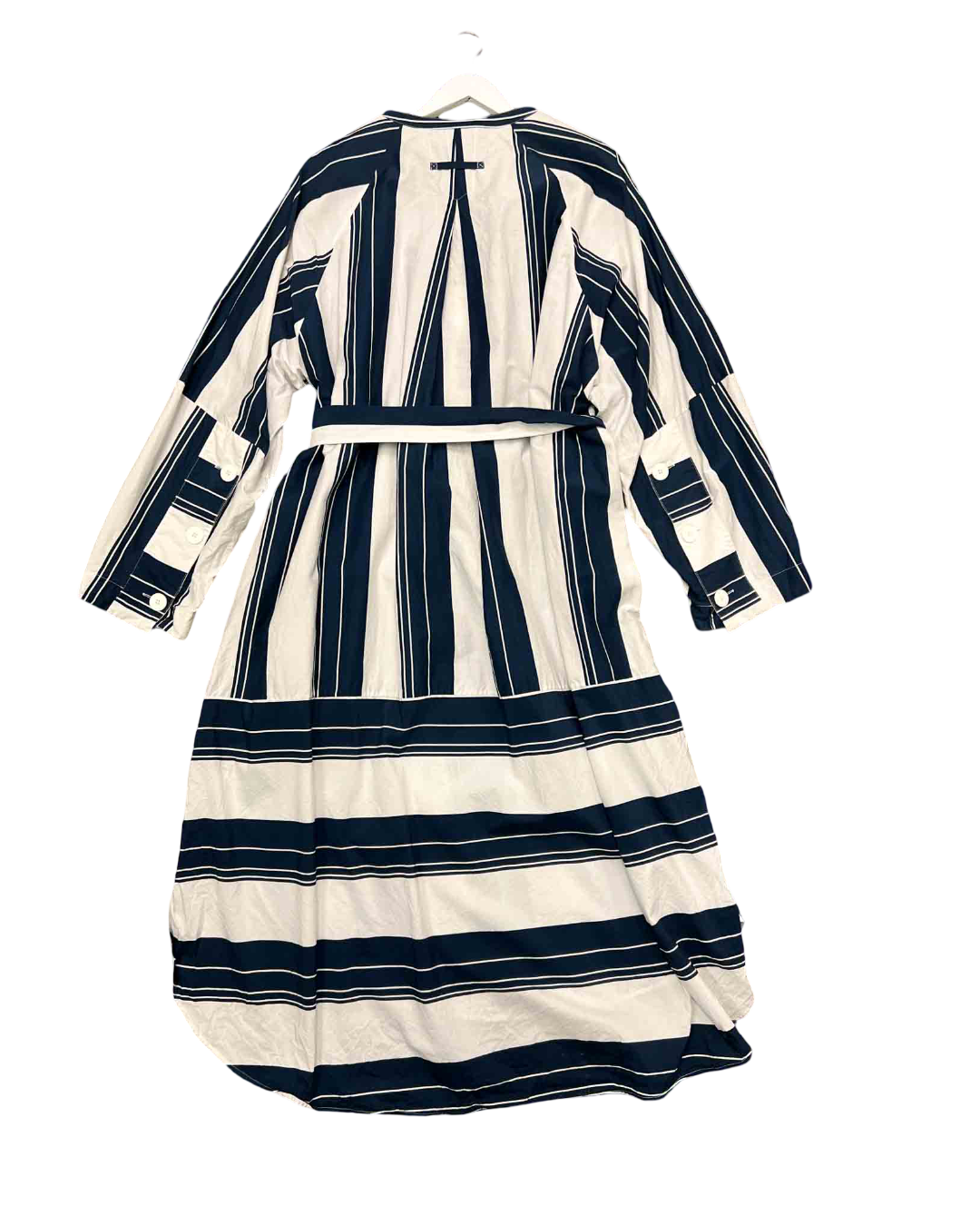 Size 2XL | Lee Mathews White and Blue Striped Hampden Tunic Dress