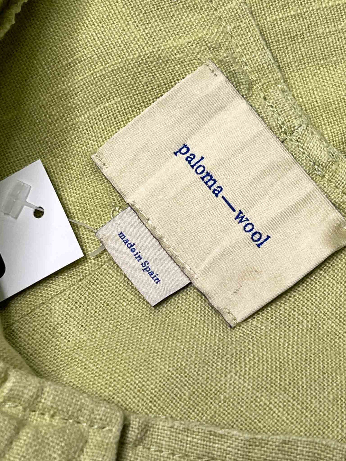Size 38 (10) | Paloma Wool Pastel Lime Linen Dolar Pants