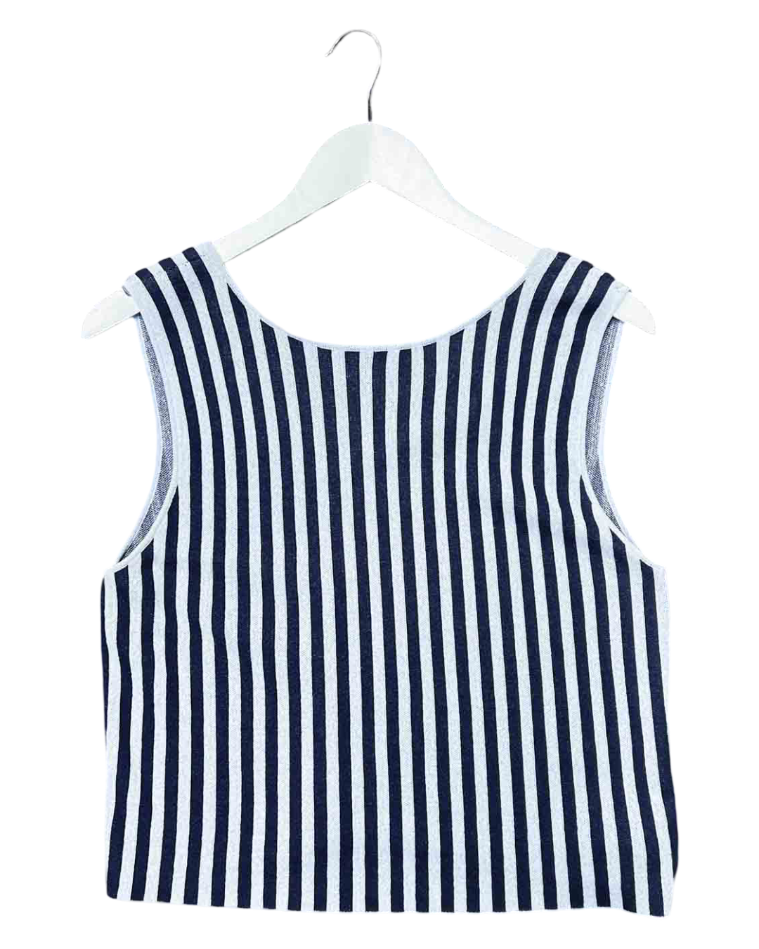 Size M | Alpha60 Navy/Baby Blue Striped Tank Top