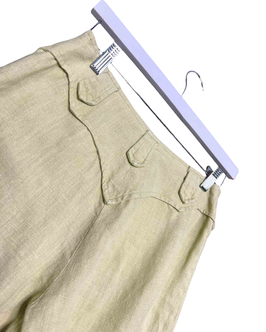Size 38 (10) | Paloma Wool Pastel Lime Linen Dolar Pants