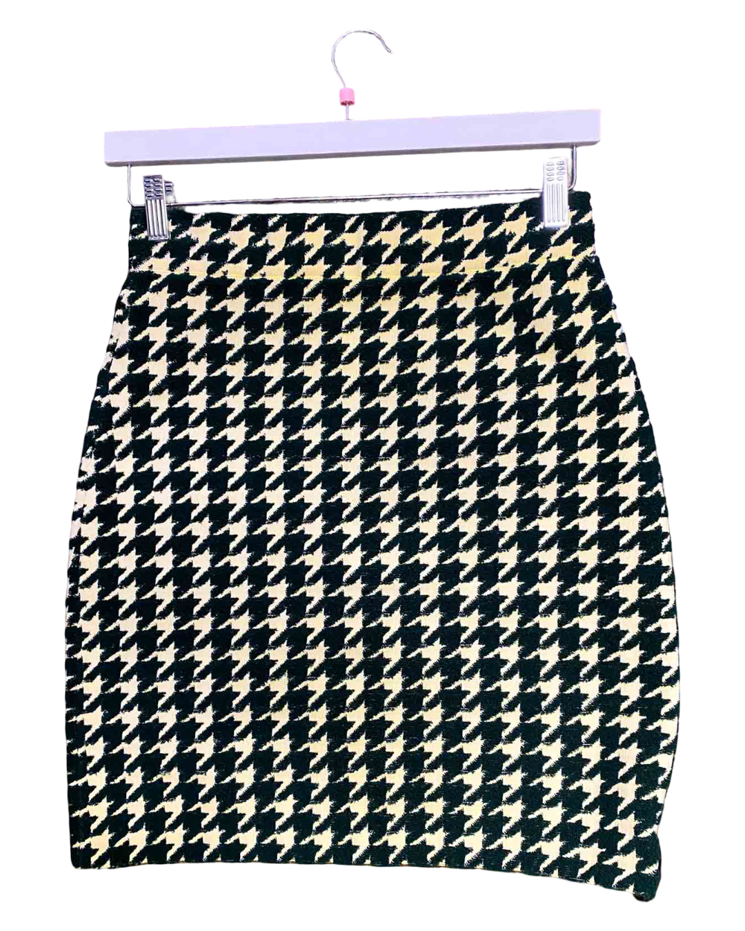 Size S | Burberry Green Houndstooth Mini Skirt NWT