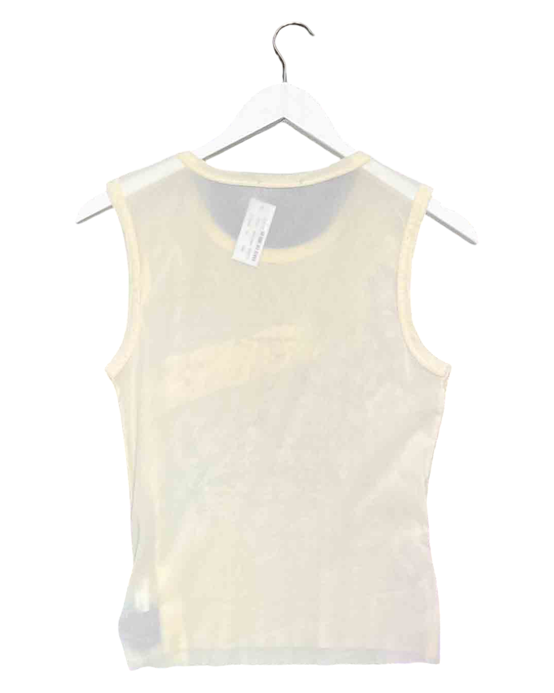 Size 40 (L) | IKKS Cream Layered Mesh Tank Top