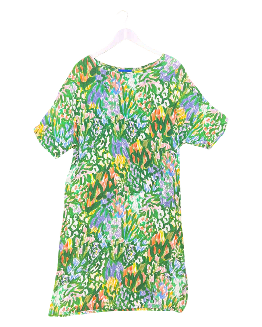 Size 3XL | Tara Whalley Painted Flowers Midi Dress