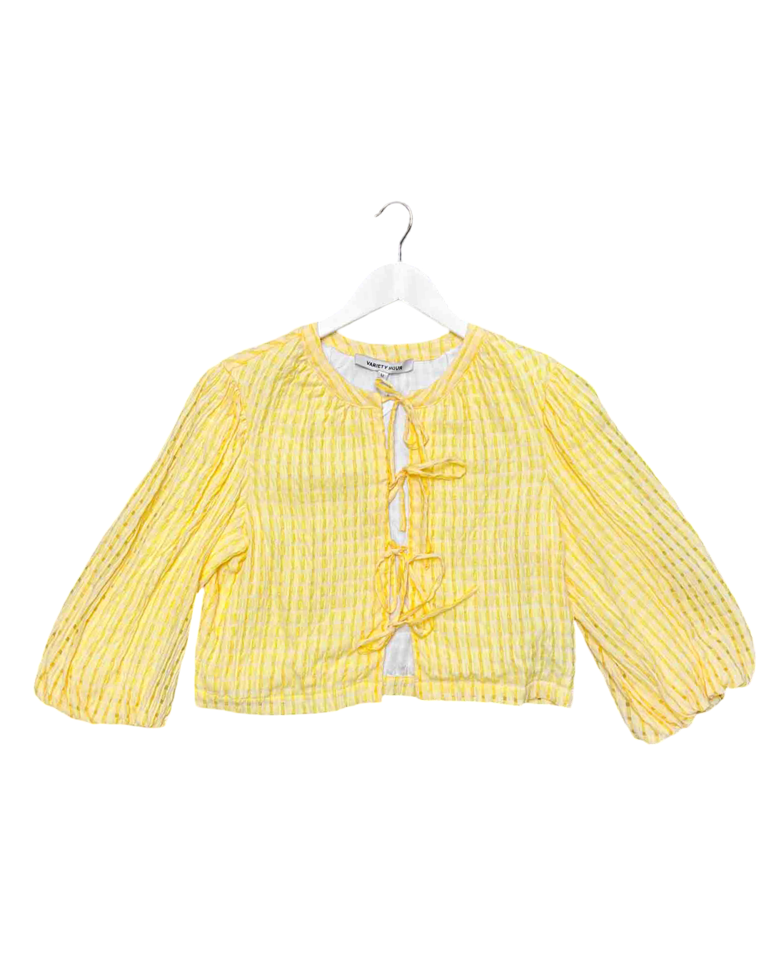 Size M | Variety Hour Yellow/ White Striped Blouse