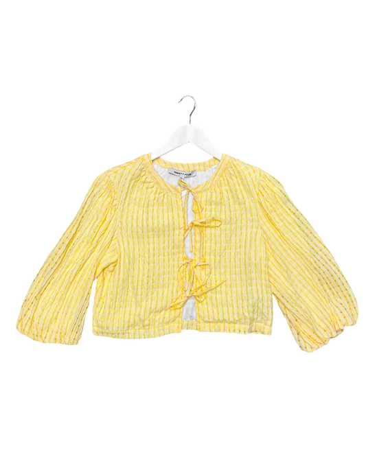 Size M | Variety Hour Yellow/ White Striped Blouse