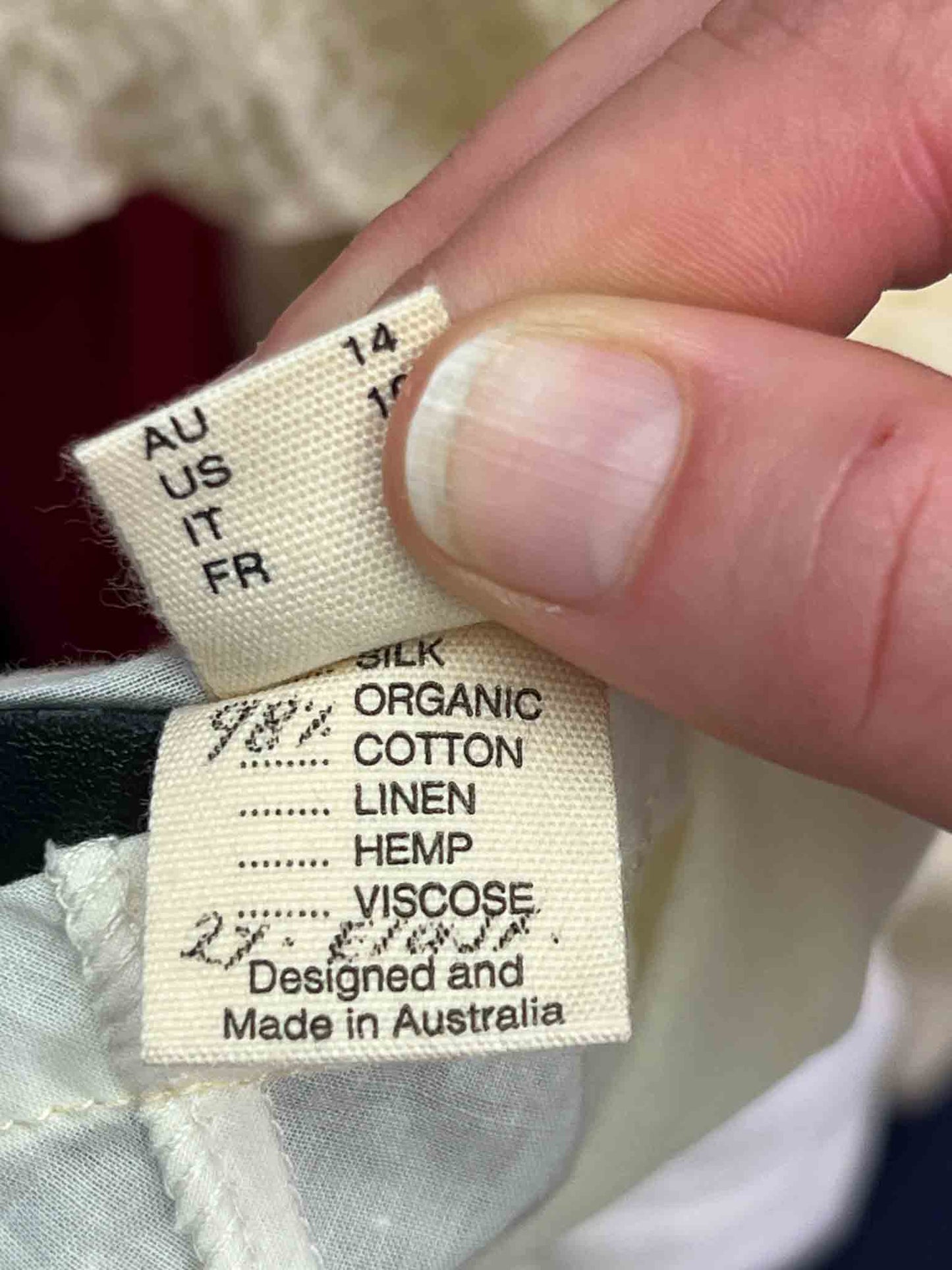 Size 14 | Kitx Ivory Cotton Textured Midi Dress