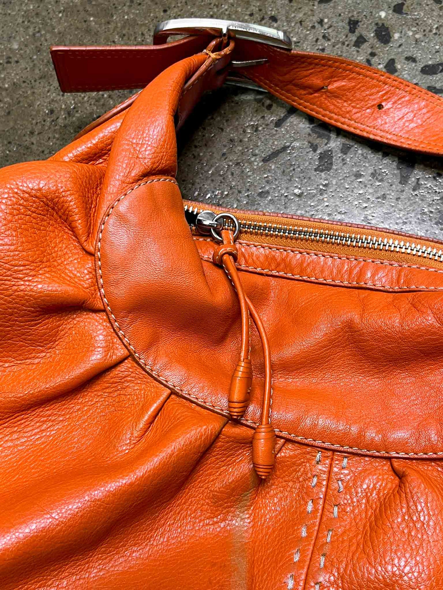 Cole Haan Orange Slouchy Shoulder Bag