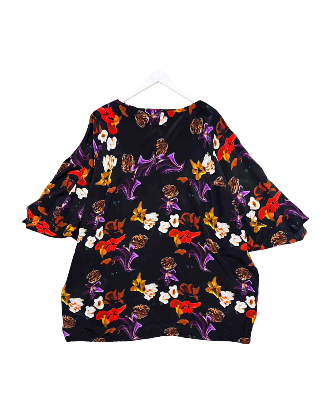 Size L | Alpha60 Black Floral Dress