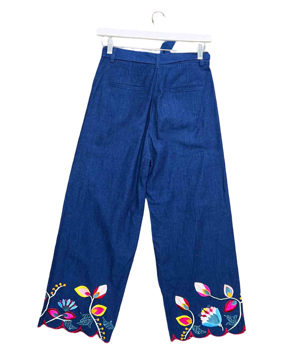 Size 8 | Gorman Pants Indigo Cotton Party Pants NWT