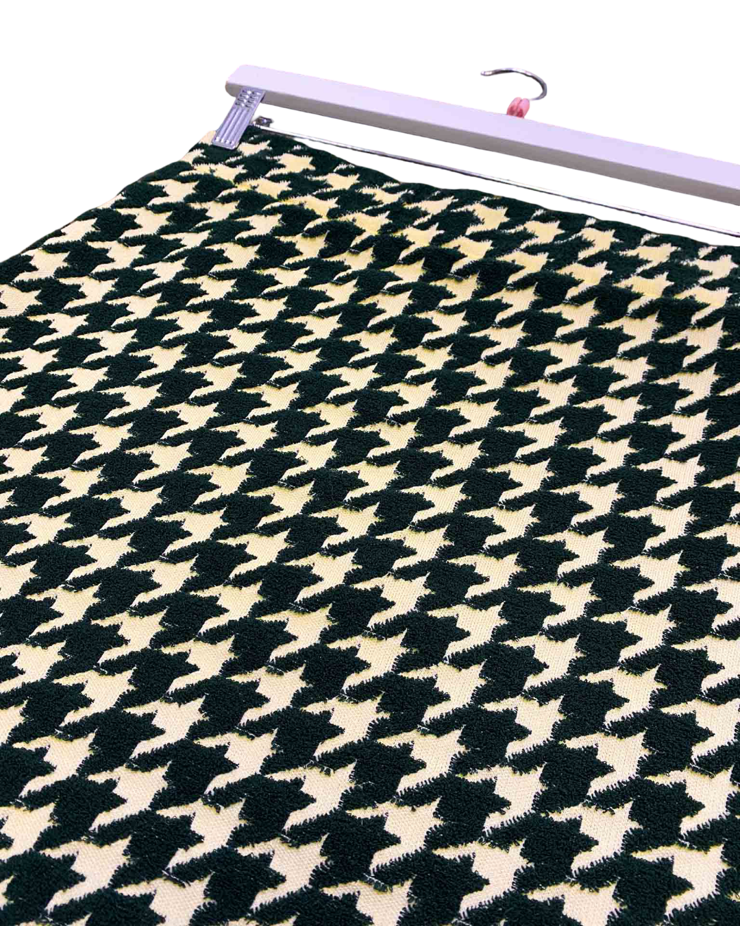 Size S | Burberry Green Houndstooth Mini Skirt NWT