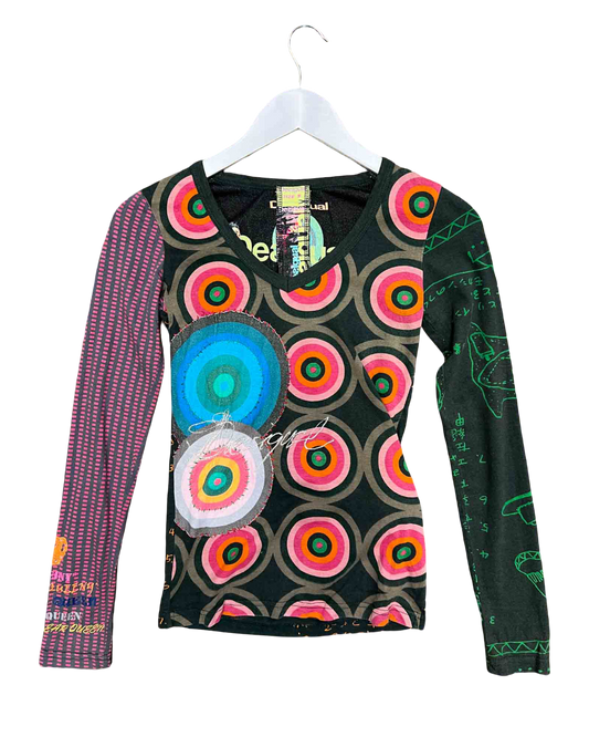 Size S | Desigual Multi Printed Long Sleeve