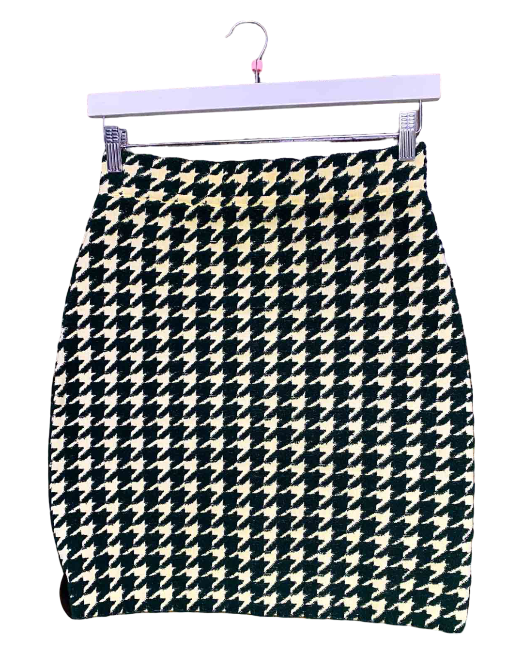 Size S | Burberry Green Houndstooth Mini Skirt NWT