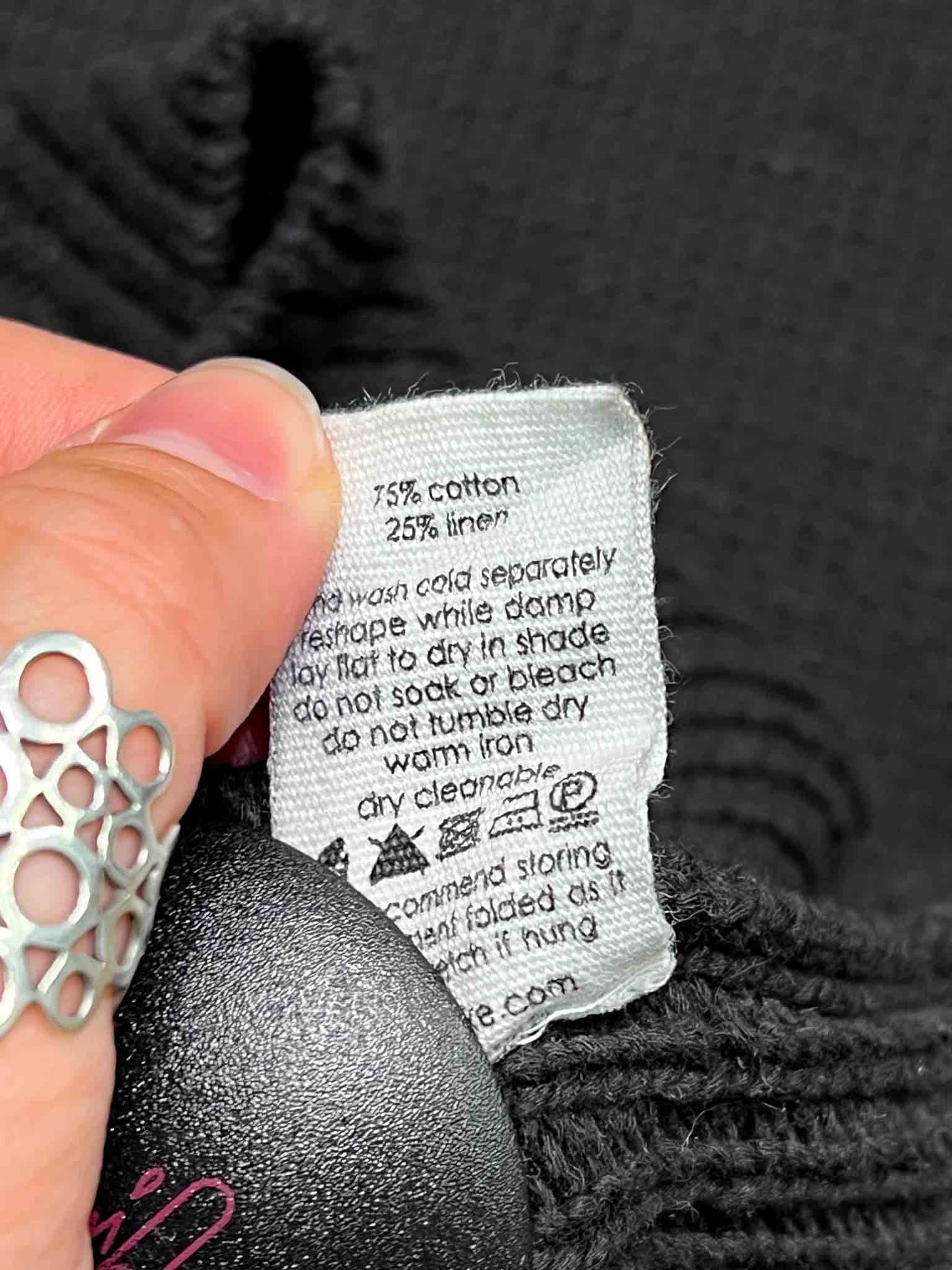 Size 1 (8) | Bassike Black Cotton/Linen Knitted Vest Top