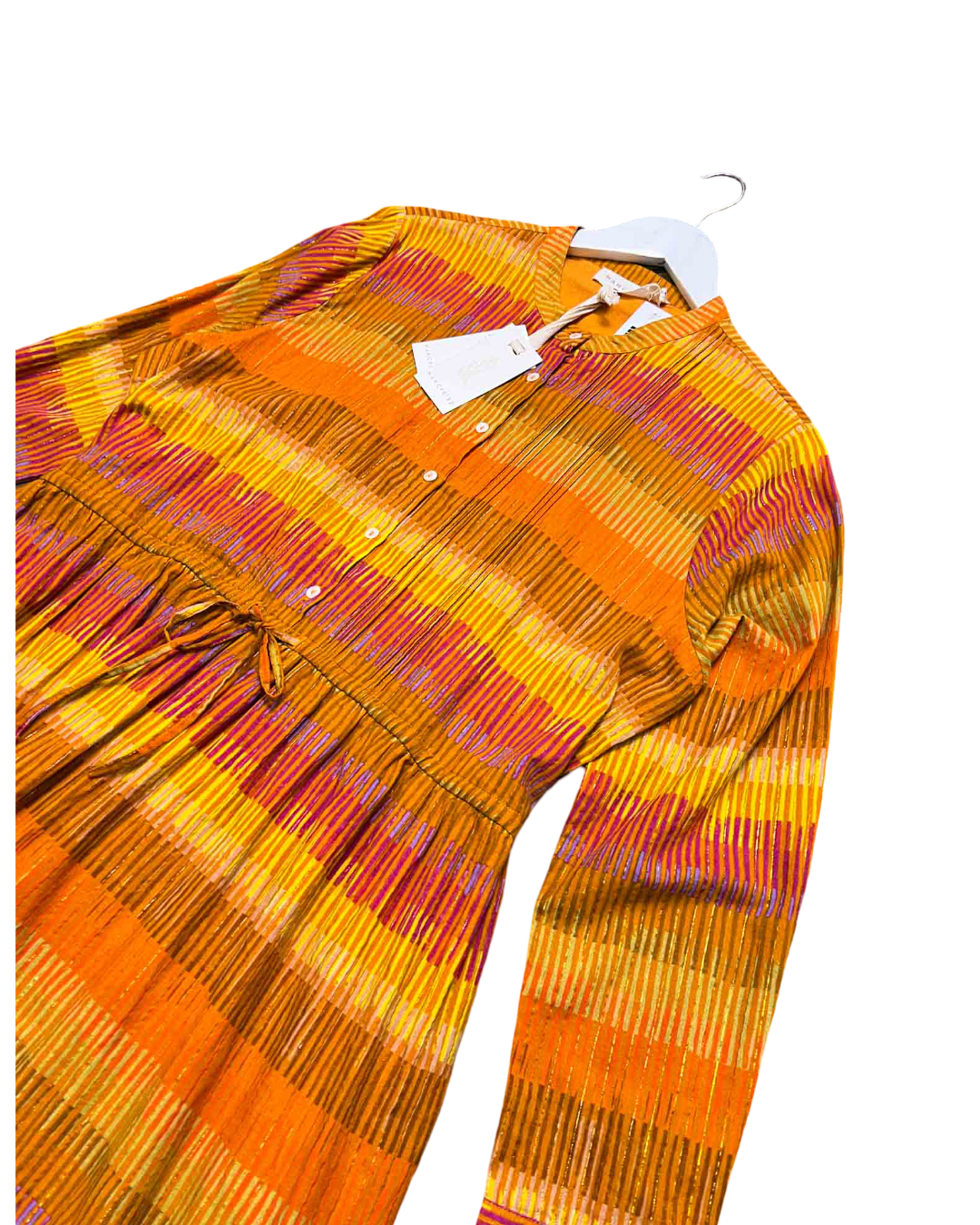 Size L | Nancybird Orange Stripe Yala Pintuck Dres NWTs