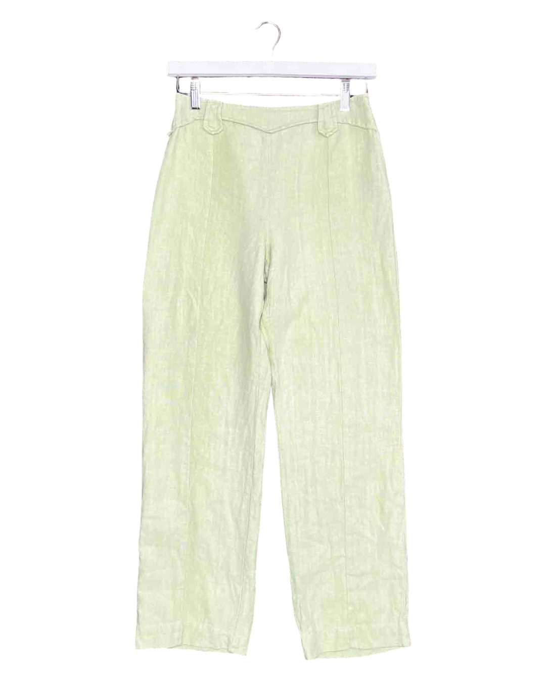 Size 38 (10) | Paloma Wool Pastel Lime Linen Dolar Pants