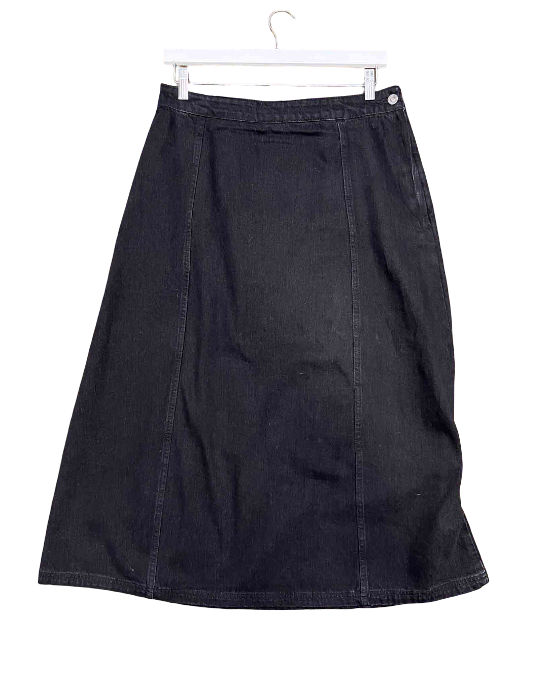 Size 10 | Alpha60 Black Denim Midi Skirt