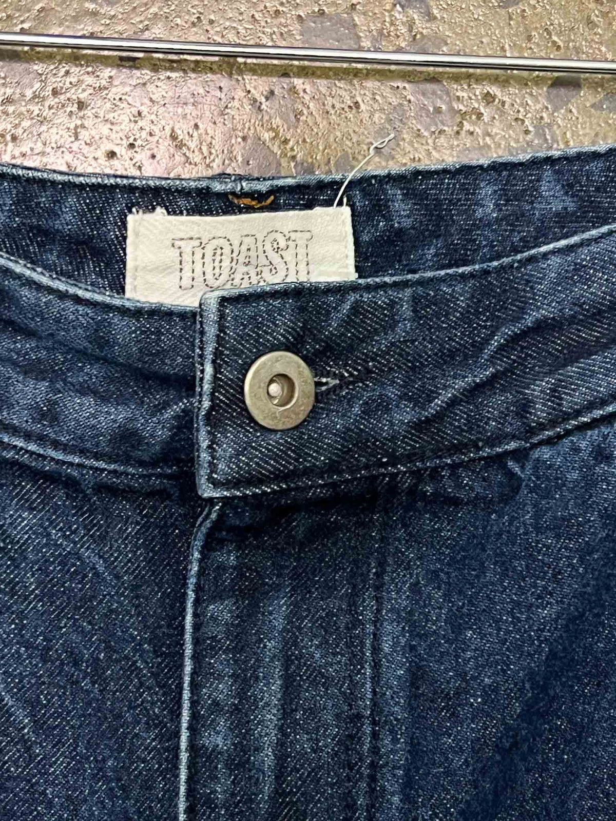 Size 34 | Toast Dark Wash Wide Leg Jeans