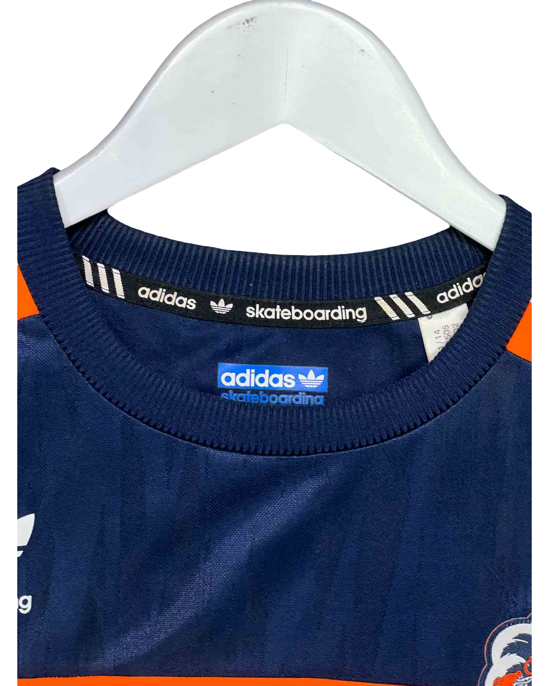 Size M | Adidas Skateboarding x The Hundreds Navy and Orange Soccer Jersey