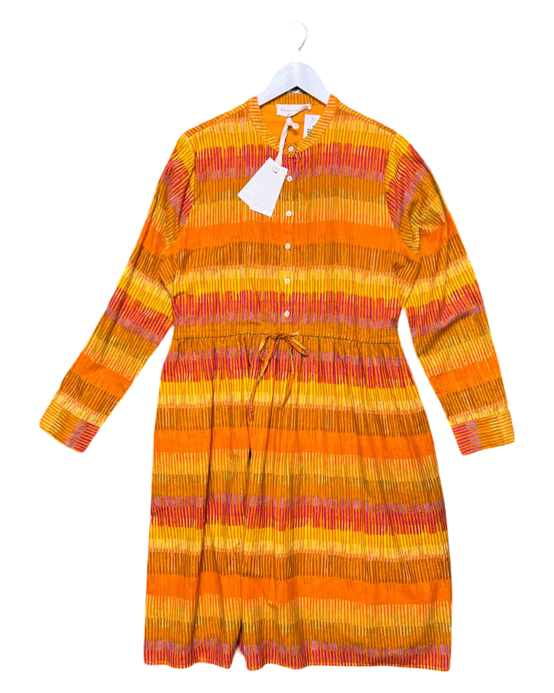 Size L | Nancybird Orange Stripe Yala Pintuck Dres NWTs