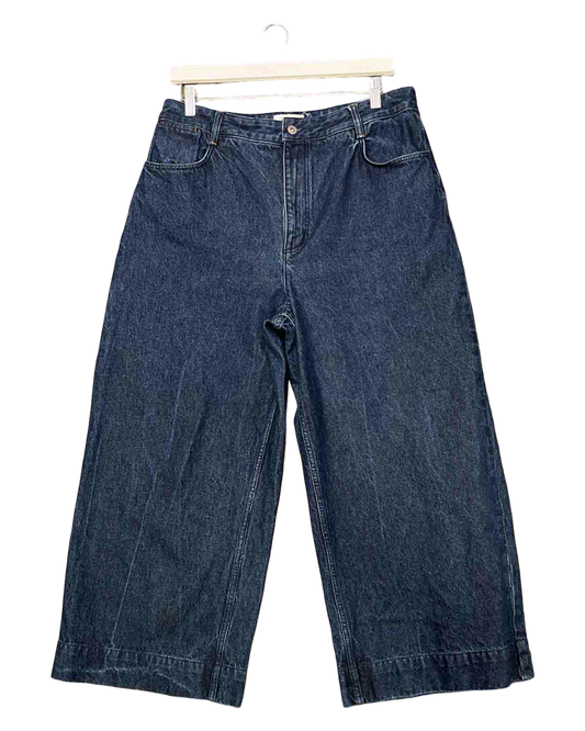 Size 34 | Toast Dark Wash Wide Leg Jeans