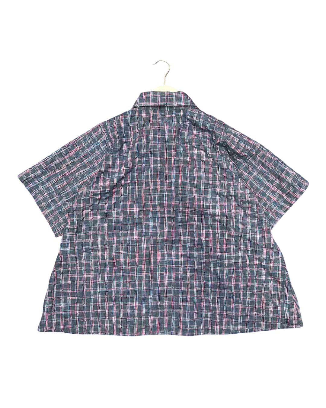 Size M | Kuwaii Plaid Cotton Blend Top
