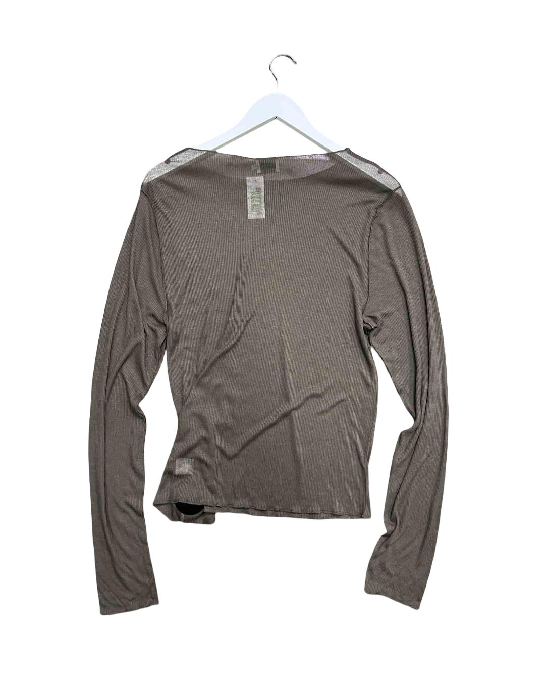 Size XL |  Deiji Studios Sheer Ribbed Viscose Blend Top