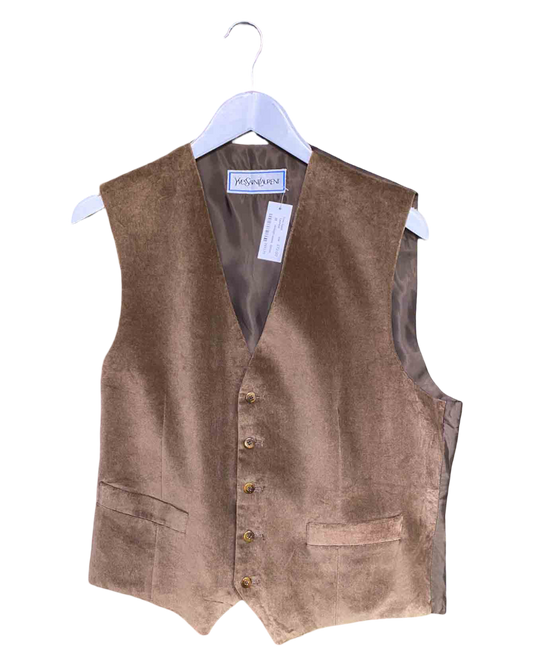 Size M | Yves Saint Laurent Brown Vintage Vest