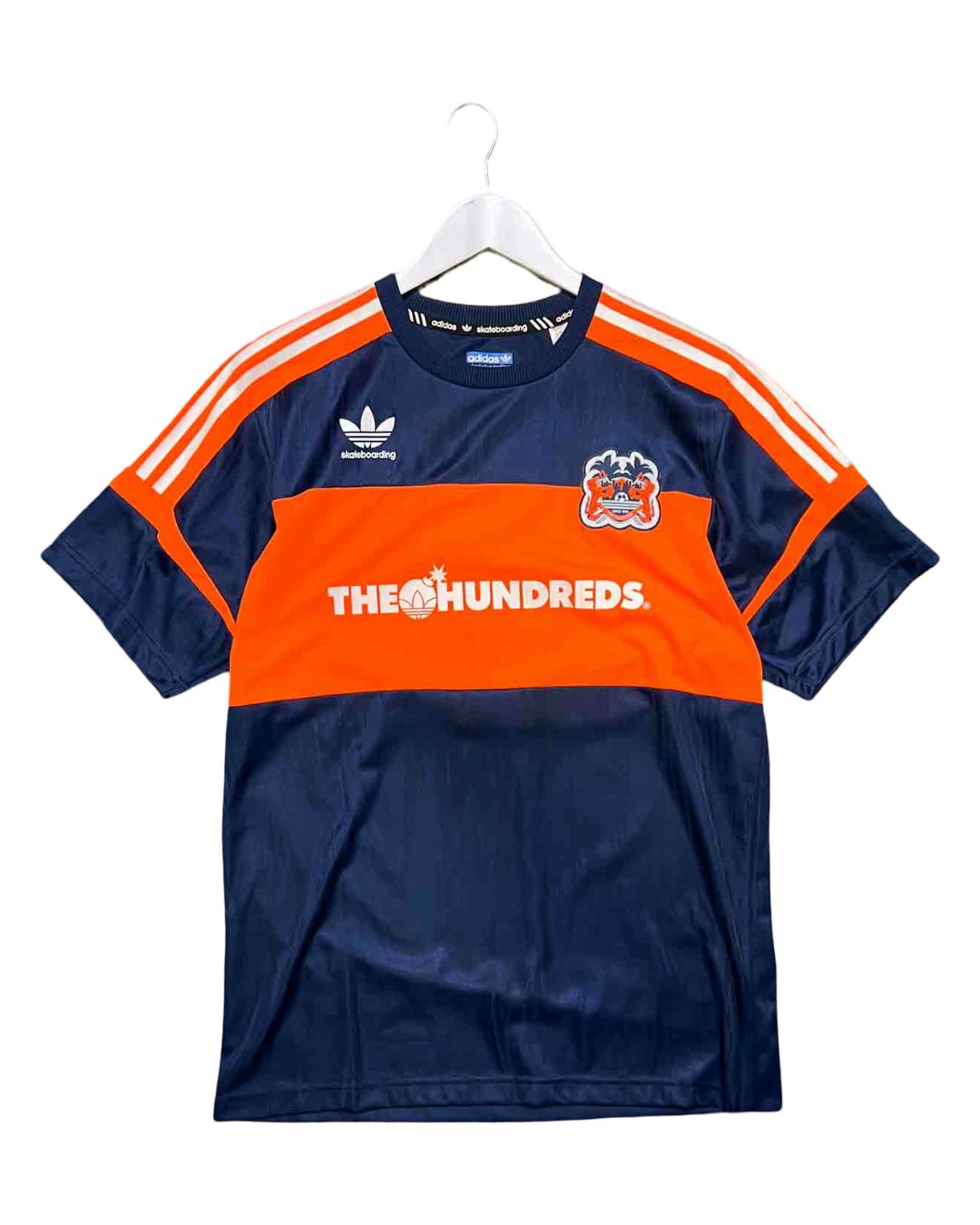 Size M | Adidas Skateboarding x The Hundreds Navy and Orange Soccer Jersey