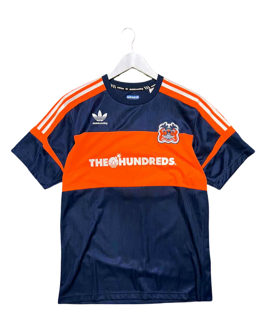 Size M | Adidas Skateboarding x The Hundreds Navy and Orange Soccer Jersey