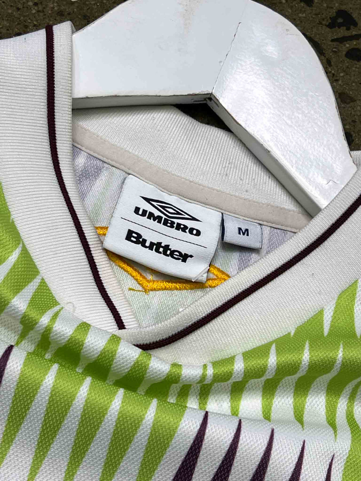 Size M | Butter x Umbro Optical Short-Sleeve Jersey Top