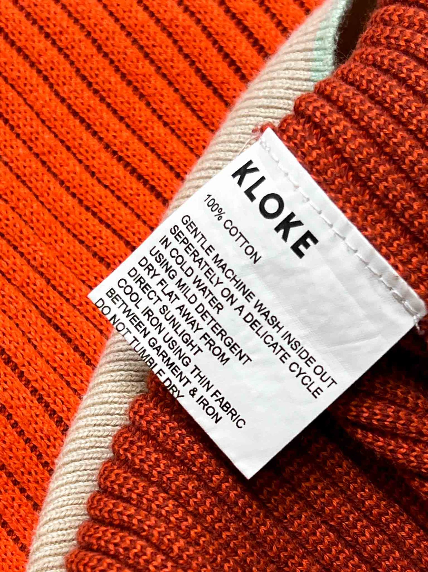 Size M | Kloke Orange Cotton Knit Jumper