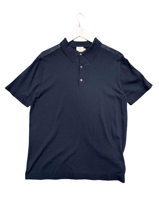 Size M | P Johnson Navy Collared Shirt