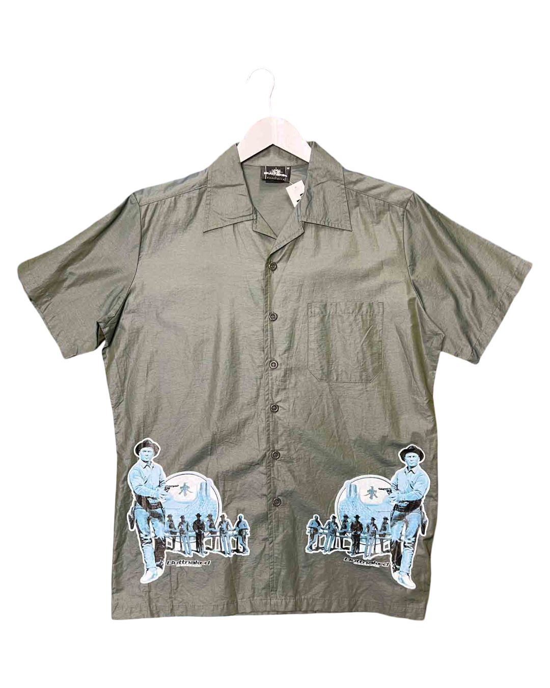 Size M | Buttnaked Olive Green Western Shirt