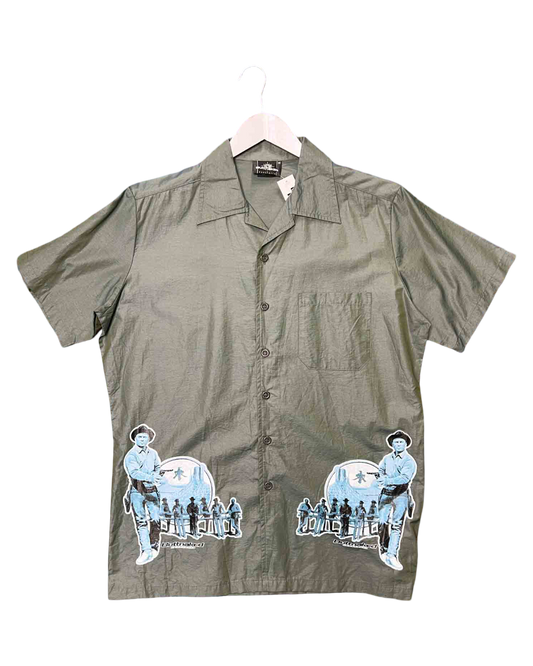 Size M | Buttnaked Olive Green Western Shirt