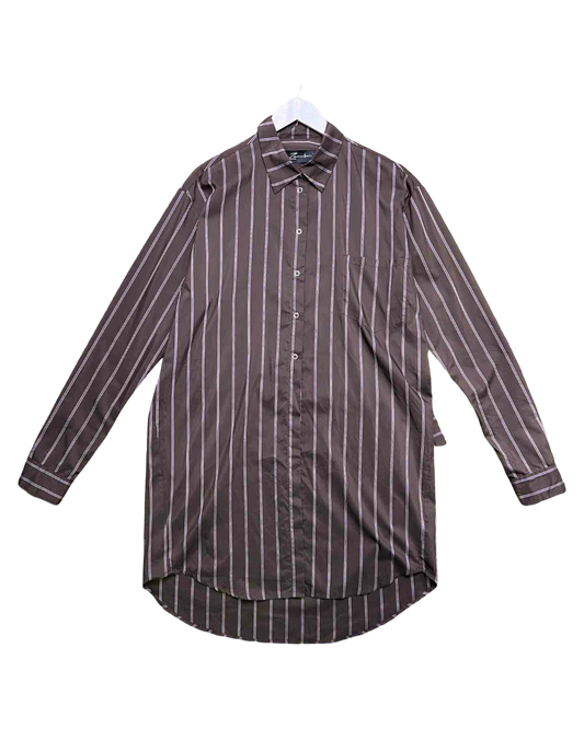 Size S |  Zambesi Brown Stripe Shirt Midi Dress